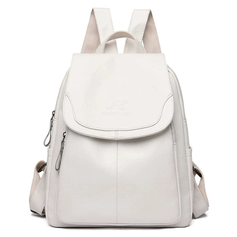Stylish Large Capacity Leather Backpack Purse for Women
