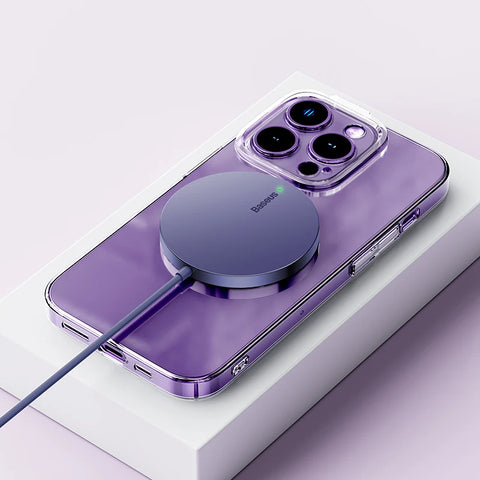 Baseus 15W Magnetic Wireless Charger for iPhone 14/15/16 - Fast Qi Charging Pad for Mini & Standard Models