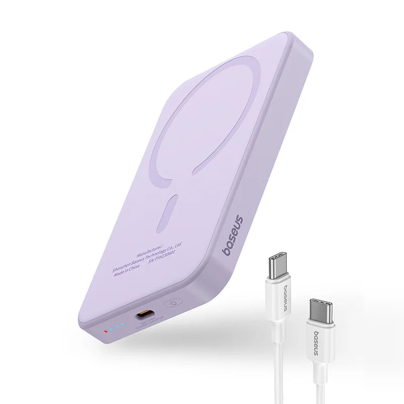 Baseus Core 5000mAh Magnetic Power Bank – Mini Wireless & 20W Wired Fast-Charge