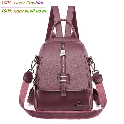 Designer High-Quality Leather Women's Backpack