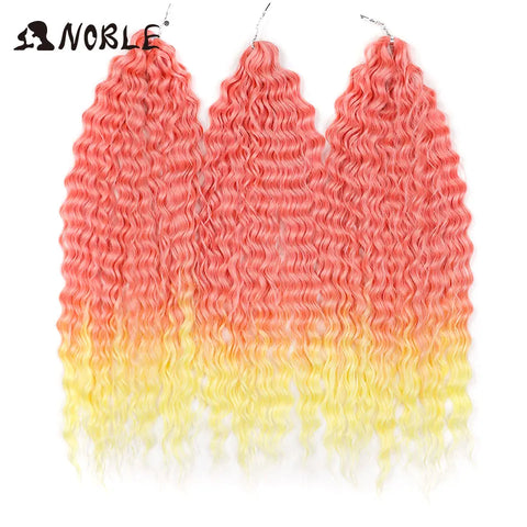 Noble Hair Synthetic Twist Crochet Curly Hair 24 Inch Ombre