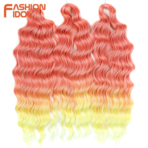 Fashion Idol 24Inch Crochet Hair Synthetic Water Wave Extensions