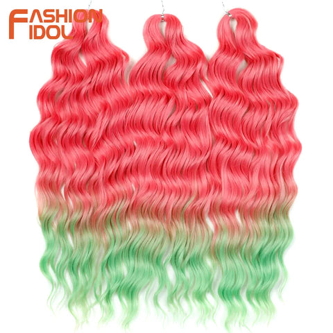 Fashion Idol 24Inch Crochet Hair Synthetic Water Wave Extensions