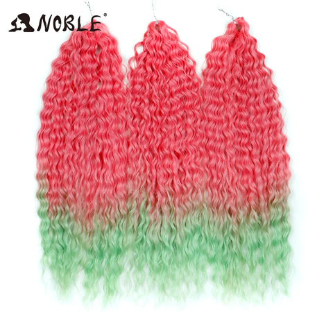 Noble Hair Synthetic Twist Crochet Curly Hair 24 Inch Ombre