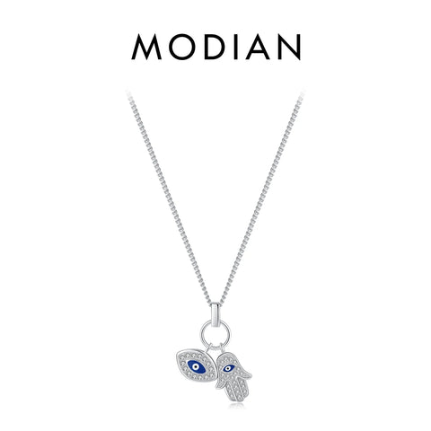 MODIAN 925 Sterling Zilveren Geluksoog Ketting