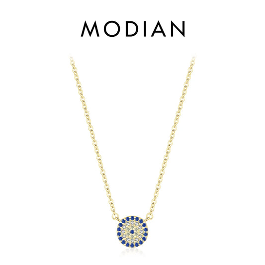 MODIAN 925 Sterling Silver Lucky Eye Necklace