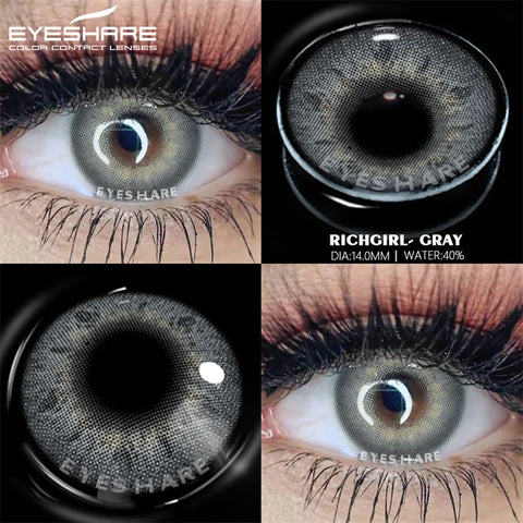 EYESHARE Blue Gray Natural Color Contact Lenses