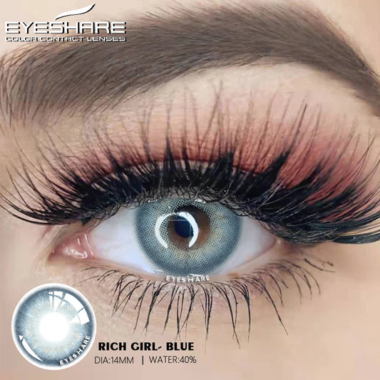 EYESHARE 2pcs Natural Color Contact Lenses - SIAM Blue & Green