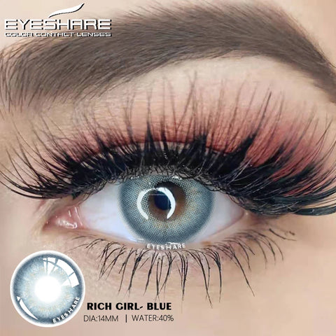 EYESHARE 2pcs Natural Color Contact Lenses - SIAM Blue & Green