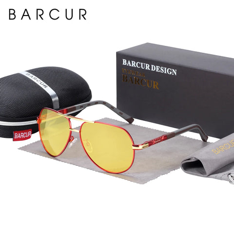 BARCUR Klassieke gepolariseerde zonnebril - UV400-verlooplens, unisex