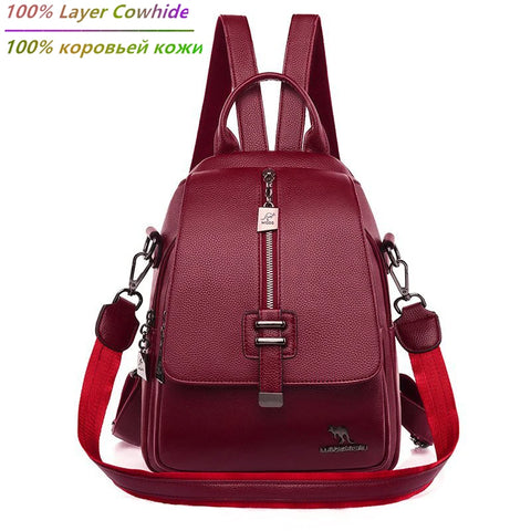 Designer High-Quality Leather Women's Backpack
