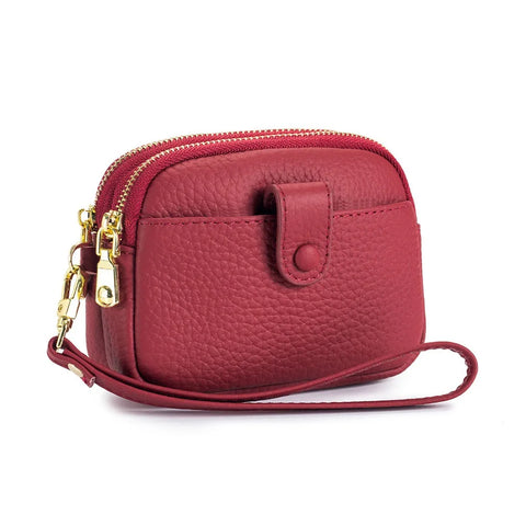 Zency Classic Women's Blue Soft Wallet - Large Capacity Zipper Coin Purse