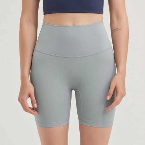 SOISOU Ribstof Yoga Shorts met Hoge Taille voor Dames
