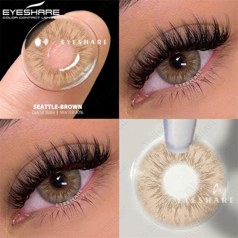 EYESHARE Natural Colored Contact Lenses - Chocolate & Gray