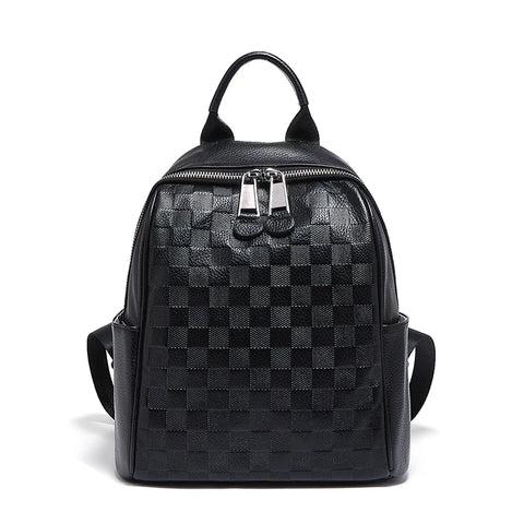 FOXER Women Split Leather Casual Backpack