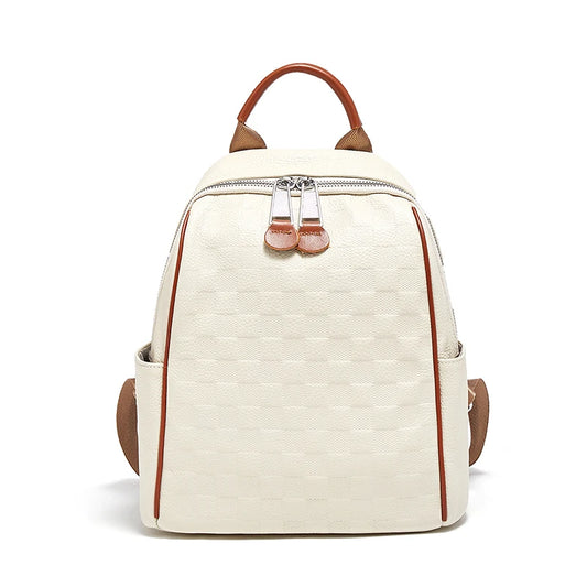 FOXER Women Split Leather Casual Backpack
