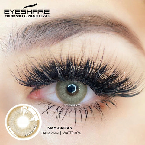 EYESHARE 2pcs Natural Color Contact Lenses - SIAM Blue & Green