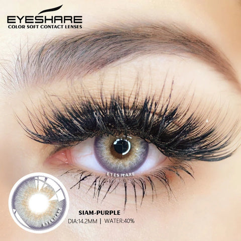 EYESHARE 2pcs Natural Color Contact Lenses - SIAM Blue & Green