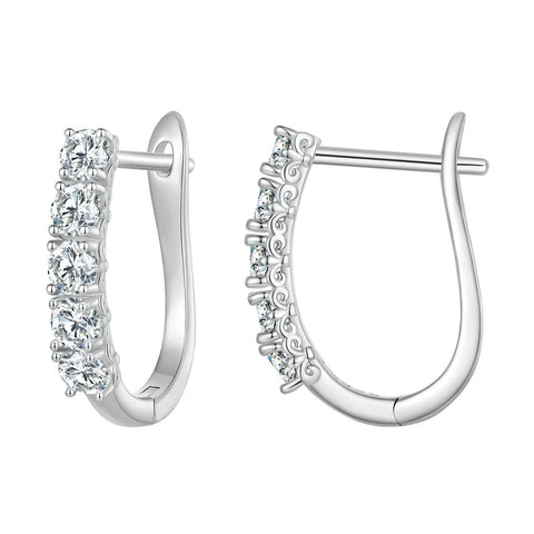 BAMOER 1.0CT Moissanite Creolen – 925 Sterling Zilver 