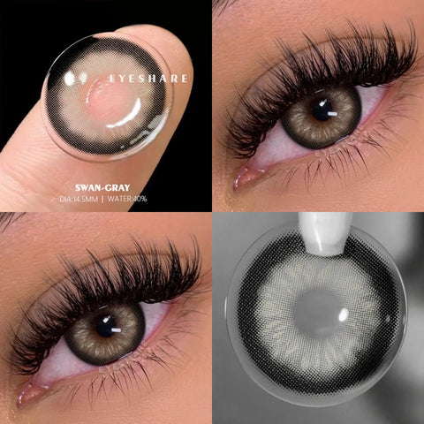 EYESHARE 2pcs Natural Color Contact Lenses in Gray and Blue