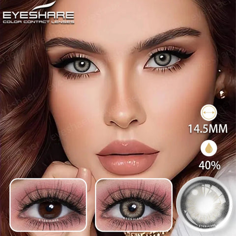 EYESHARE Natural Gray Contact Lenses - Yearly Fashion
