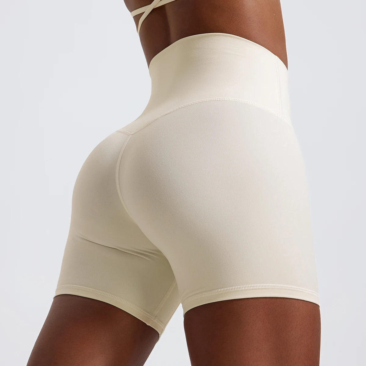 Hearuisavy High-Waist Yoga Shorts – Soft Butt-Lift Gym & Running Workout Shorts for Women