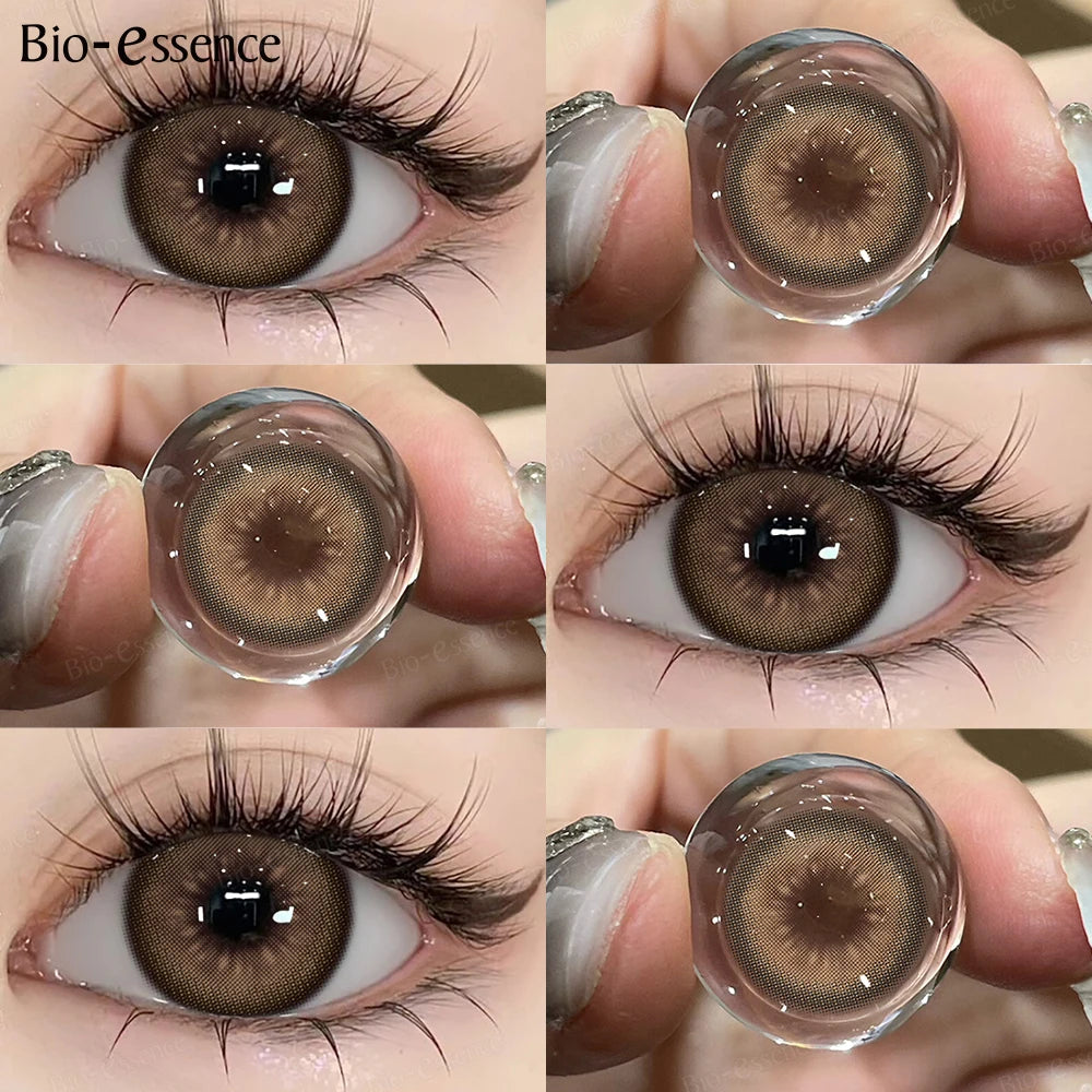 Bio-essence 1 Pair Natural Brown Colored Contact Lenses