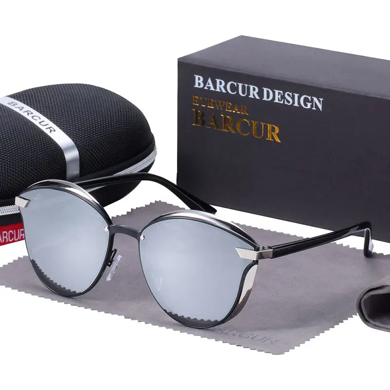 BARCUR Luxe ronde gepolariseerde zonnebril - UV400 dameszonnebril