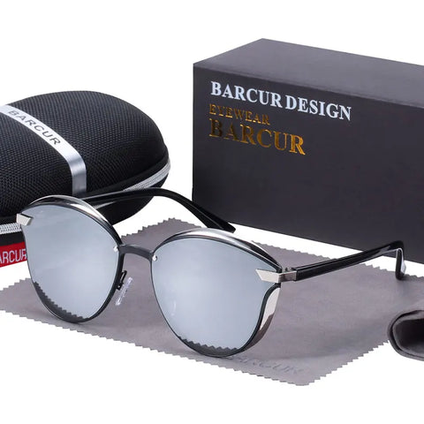 BARCUR Luxe ronde gepolariseerde zonnebril - UV400 dameszonnebril