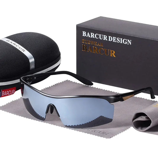 BARCUR Aluminium Gepolariseerde Sportzonnebril - Anti-reflecterende UV400 Unisex Zonnebrillen
