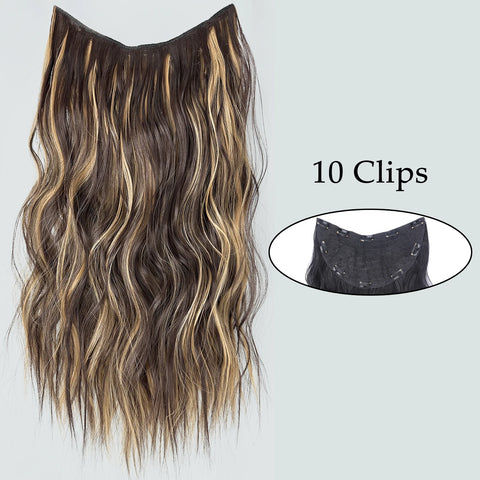 Synthetic 5 Clip In Hair Extensions 80CM - Long Straight Hairpiece