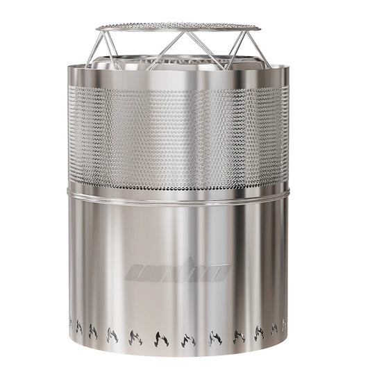 Stainless Steel Camping Fire Pit & BBQ Grill