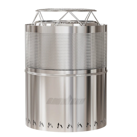 Stainless Steel Camping Fire Pit & BBQ Grill
