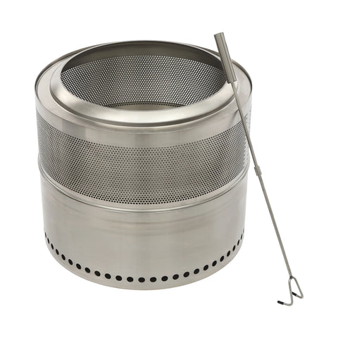 50x40cm Folding Smokeless Fire Pit - Portable Stainless Steel for Outdoor Fun