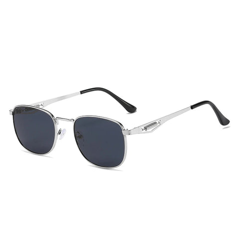 SHAUNA Vierkante metalen gradiënt zonnebril - Retro UV400 unisex punk zonnebril