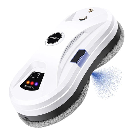 DIVEDEER Window Cleaning Robot - Large Suction Spray Electric Vacuum Cleaner