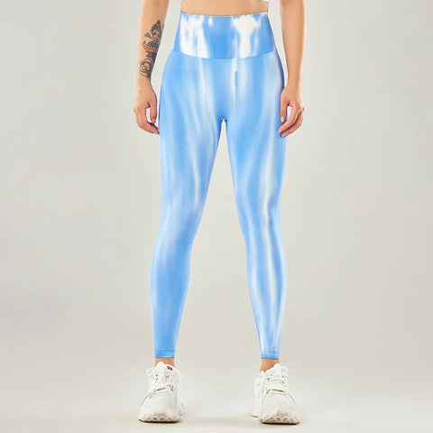 SOISOU Tie-dye naadloze leggings voor dames - Stijlvol comfort voor elke training