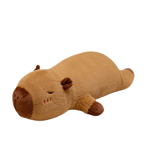 Giant Capybara Plush Toy – Stuffed with Angel Wings & Heart Cheeks, Hug Pillow for Napping & Décor