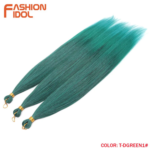 28" 3PCS Ariel Straight Pony Hair Bundles - Ombre Silver Grey