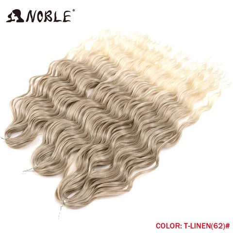 Noble Hair Water Wave Twist Crochet Hair - Ombre Blonde Pink 24 Inch
