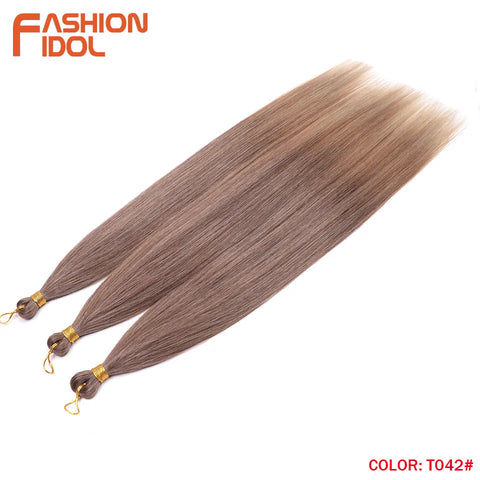 28" 3PCS Ariel Straight Pony Hair Bundles - Ombre Silver Grey