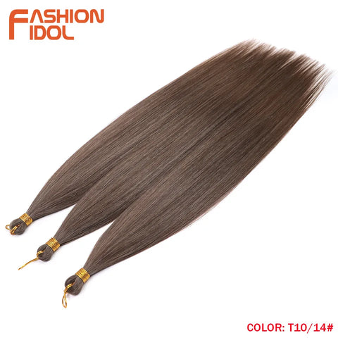 28" 3PCS Ariel Straight Pony Hair Bundles - Ombre Silver Grey