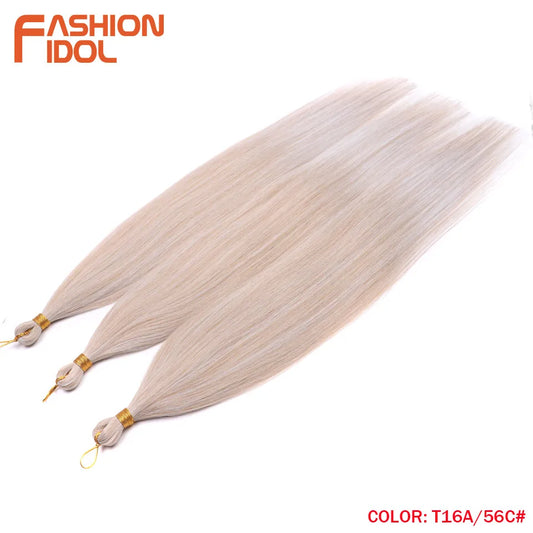 28" 3PCS Ariel Straight Pony Hair Bundles - Ombre Silver Grey