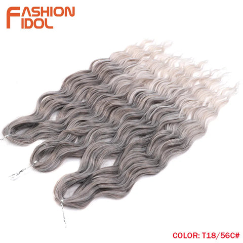 Fashion Idol 24Inch Crochet Hair Synthetic Water Wave Extensions