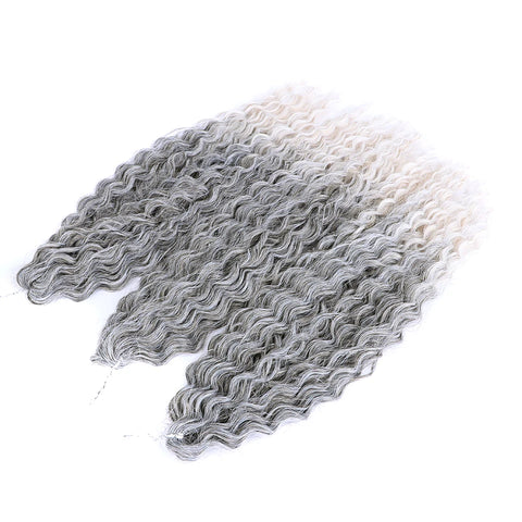 Ariel Curl Ombre Blonde Pink 22 Inch Deep Wave Crochet Hair