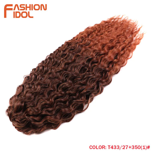 Ariel Curl Ombre Blonde Pink 22 Inch Deep Wave Crochet Hair