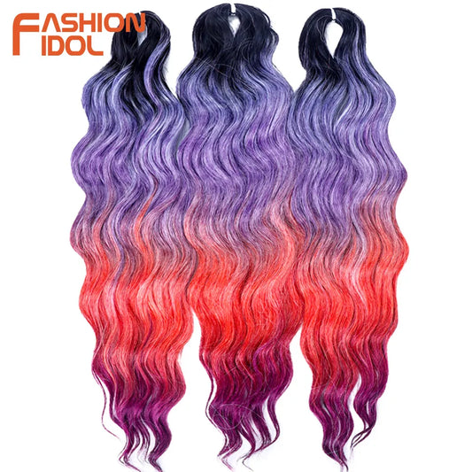 Fashion Idol 24Inch Crochet Hair Synthetic Water Wave Extensions