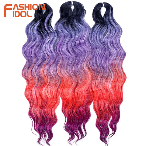 Fashion Idol 24Inch Crochet Hair Synthetic Water Wave Extensions