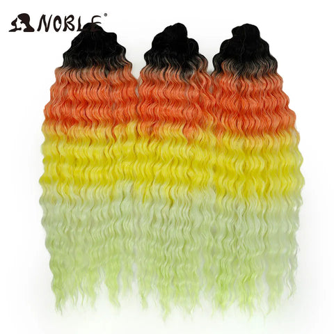 Noble Hair Synthetic Twist Crochet Curly Hair 24 Inch Ombre