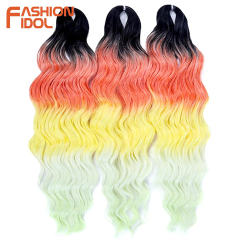 Fashion Idol 24Inch Crochet Hair Synthetic Water Wave Extensions